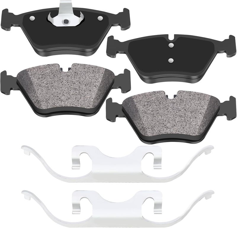 SUPLABEL Front Ceramic Disc Brake Pads HZ1061 Compatible with BMW 328i 525i 325i 328xi 528i 128i 330i Z4 325xi 330xi 335xi X1 120i 323i - Image 1